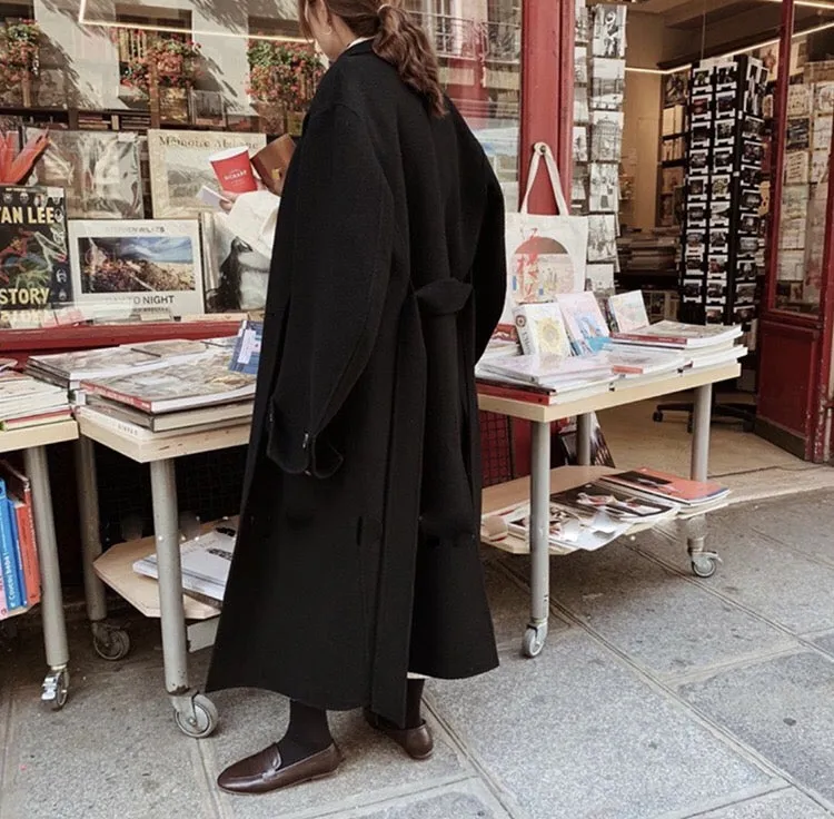 100% Double Faced Virgin Wool Belted Coat 🐏