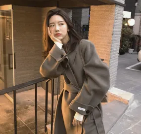 100% Double Faced Virgin Wool Belted Coat 🐏