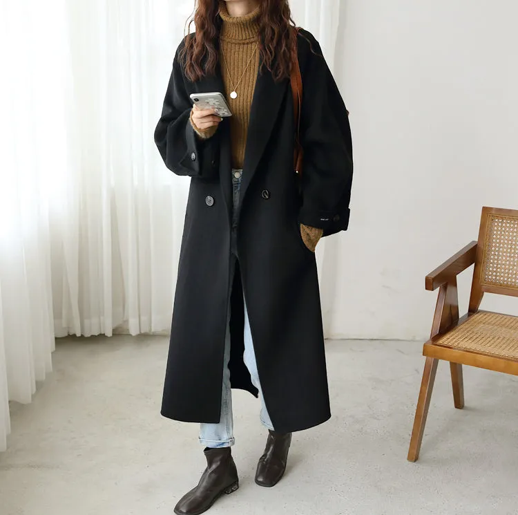 100% Double Faced Virgin Wool Belted Coat 🐏