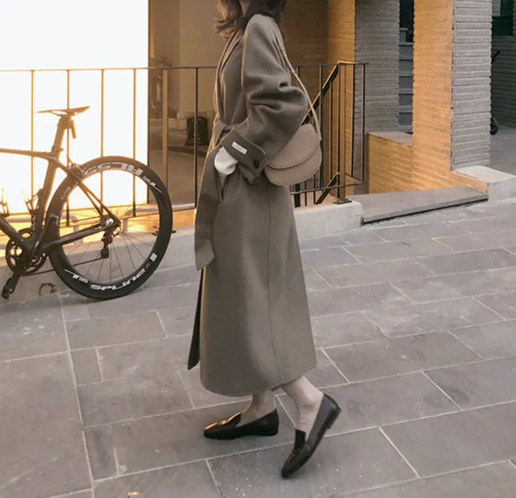 100% Double Faced Virgin Wool Belted Coat 🐏