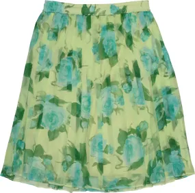 80/90s Pleated Floral Skirt