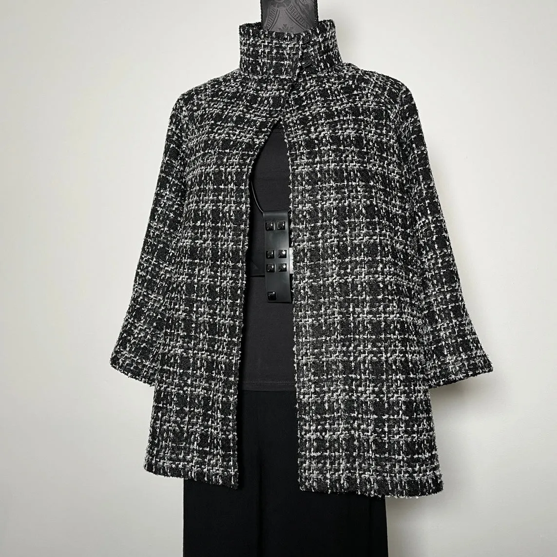 Abbey Swing Coat - One Of A Kind - Boucle plaid