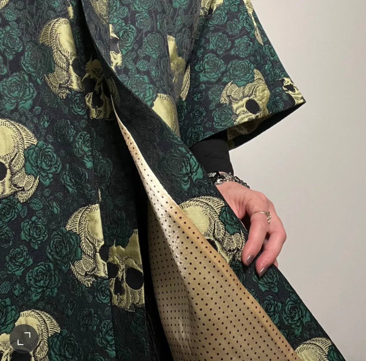 Audrey Swing Coat - One of a kind - Skulls and Roses