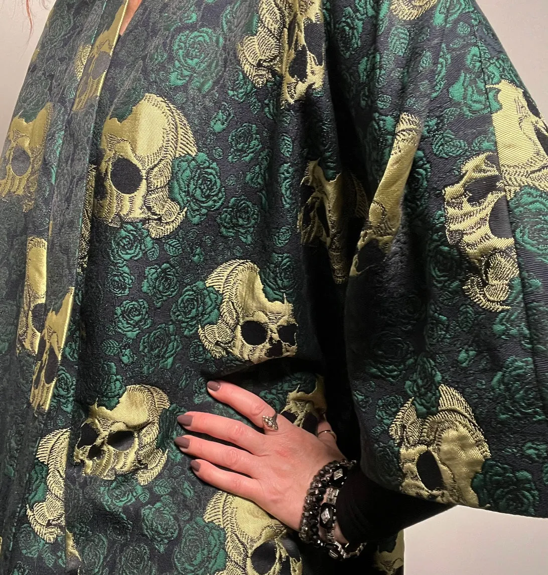 Audrey Swing Coat - One of a kind - Skulls and Roses