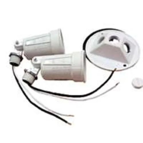 Bell Weatherproof 5625-1 Round Cover With 2 Lampholders, White