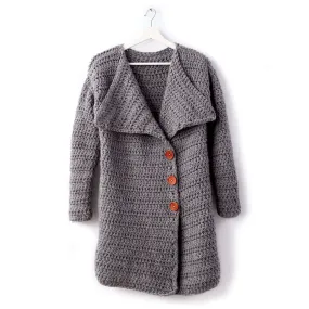 Bernat Big Collar Crochet Coat