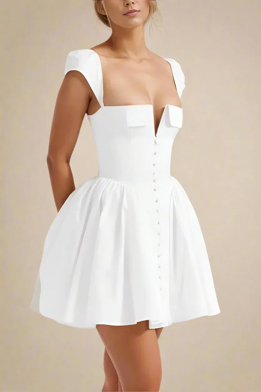 Cara Bodycon Mini Dress - Pearl White