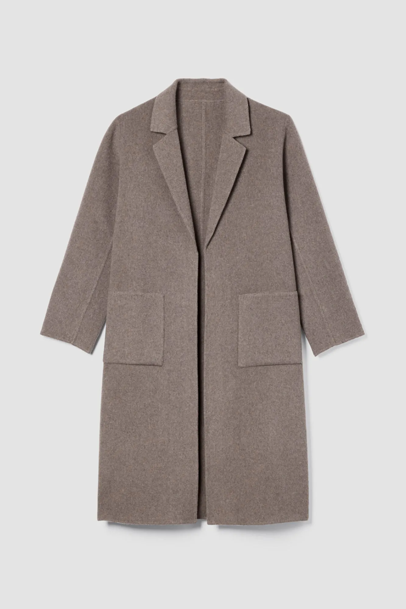 Doubleface Wool Cloud Notch Collar Coat
