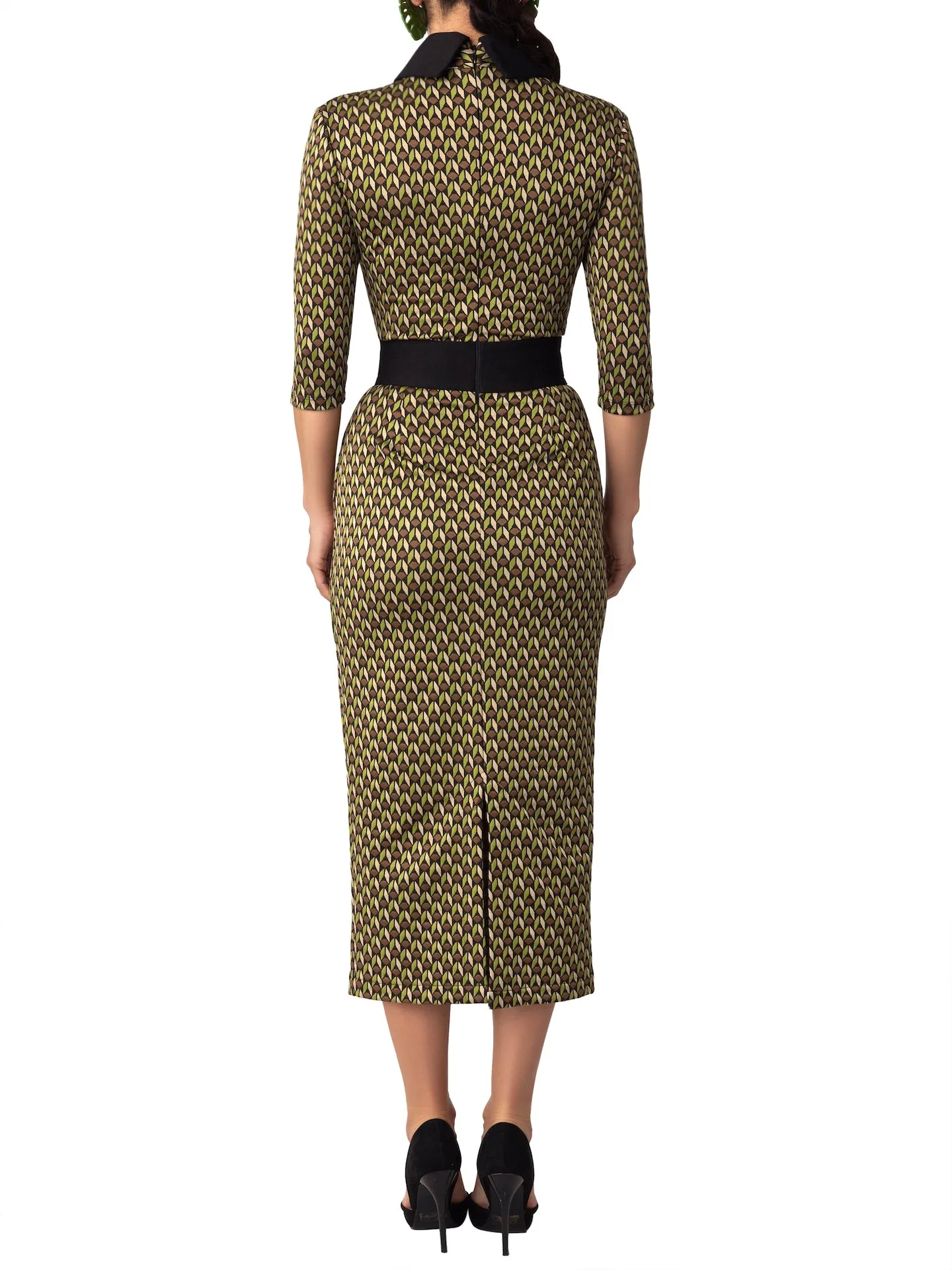 “Elena” Pattern Pencil Dress