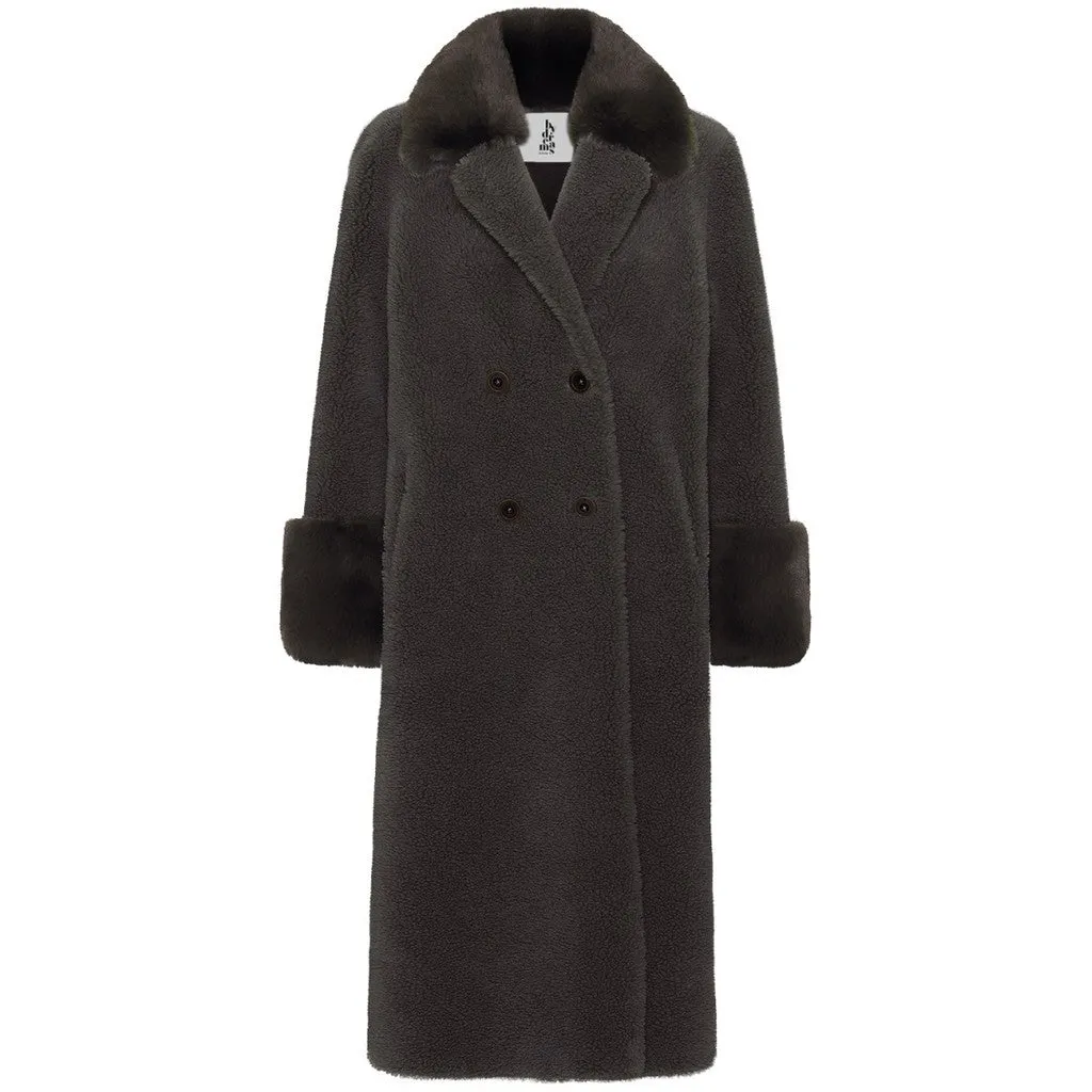 Fiona Wool Coat Long - Chocolate Brown