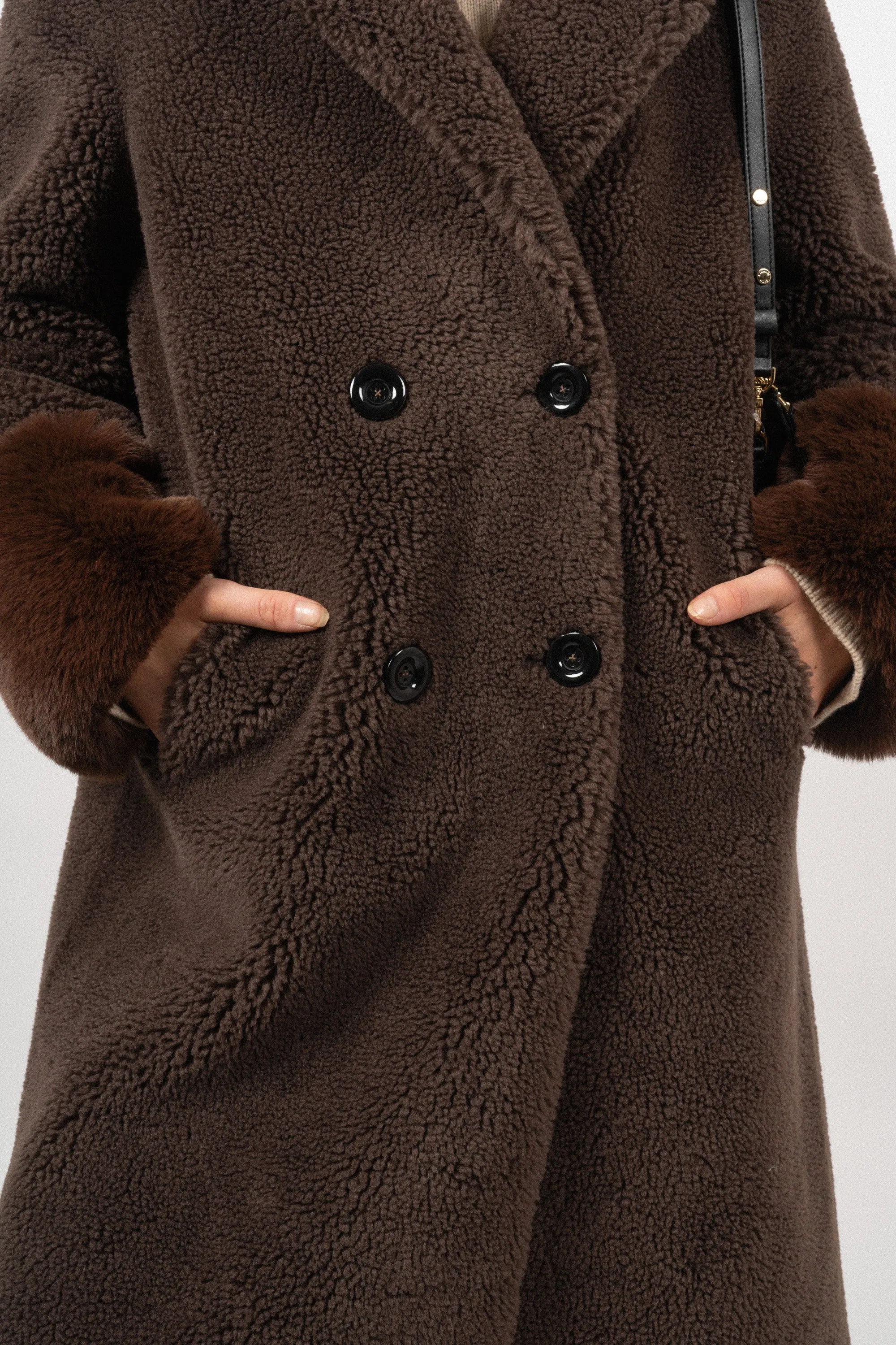 Fiona Wool Coat Long - Chocolate Brown