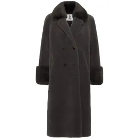 Fiona Wool Coat Long - Chocolate Brown