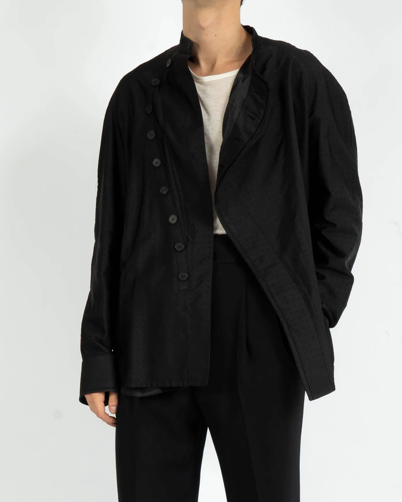 FW17 Dotted Silk Jacquard Shirt Jacket