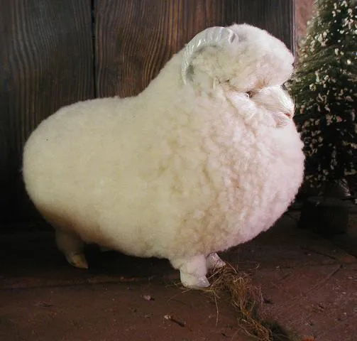 German Wooly Ram Folk Art Very Unique