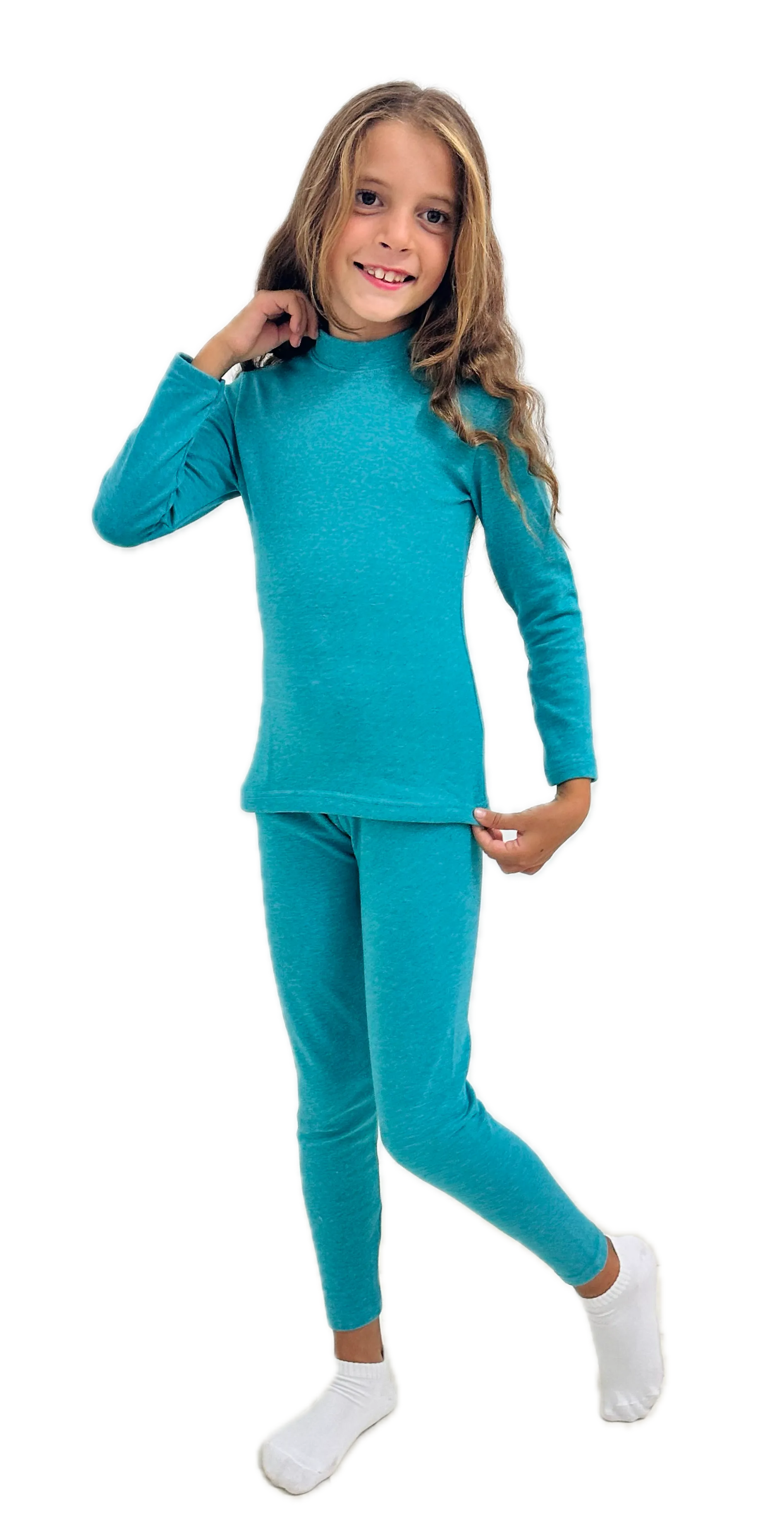 Girl’s Primo Half Collar Thermal Set (Lycra Plush)