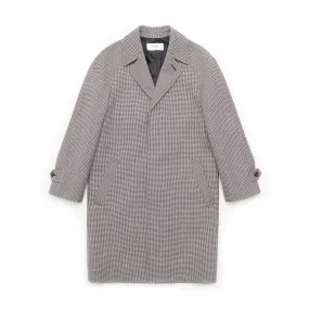 Houndstooth 3 Button Wool Mac Coat