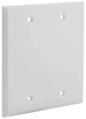 Hubbell 5175-1 Cover, 4-1/2 in L, 4-1/2 in W, Metal, White, Powder-Coated :EA: QUANTITY: 1