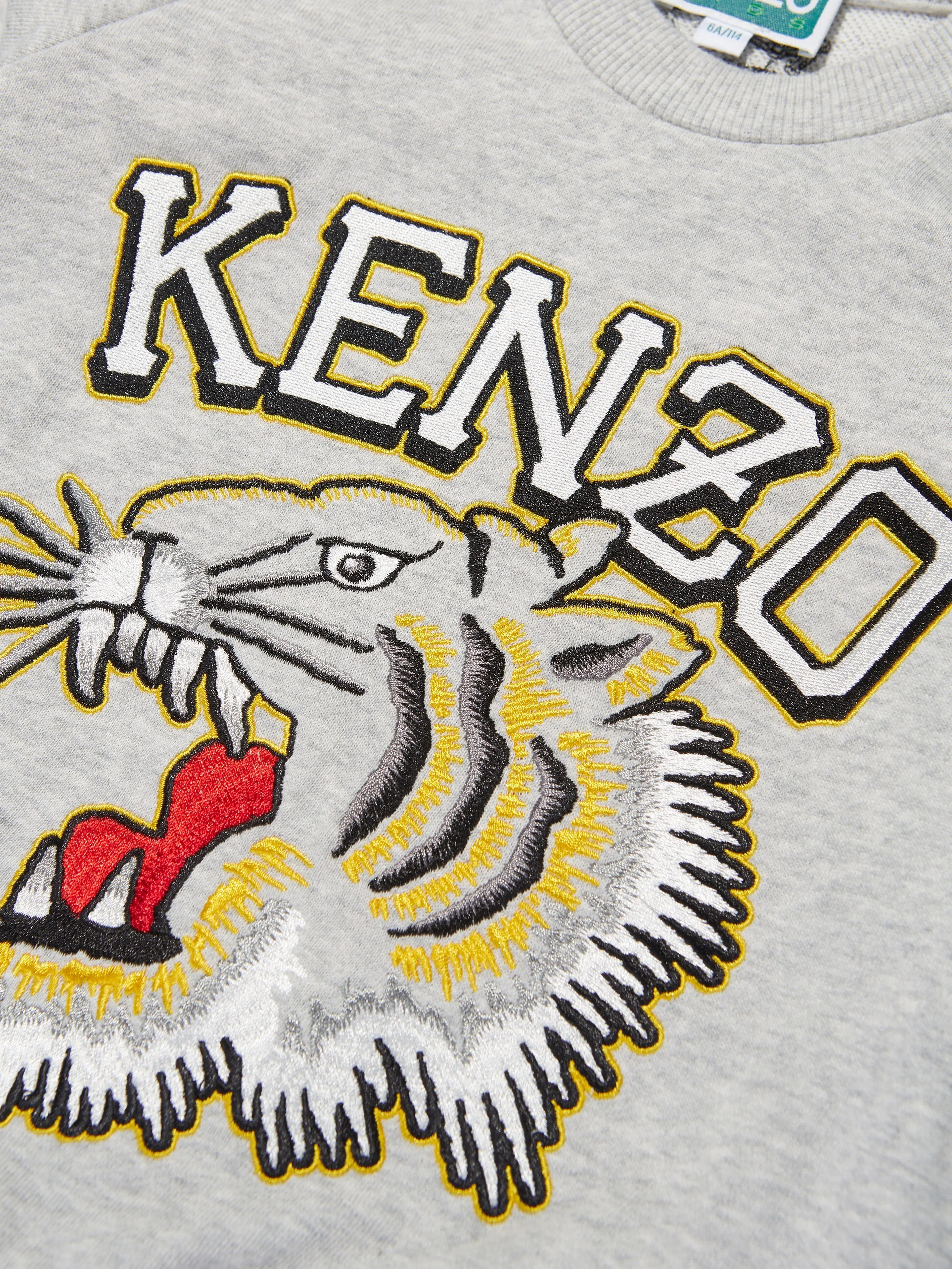 KENZO Boys Tiger Logo Sweatshirt in Grey