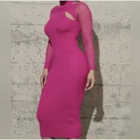 Knit crochet dress