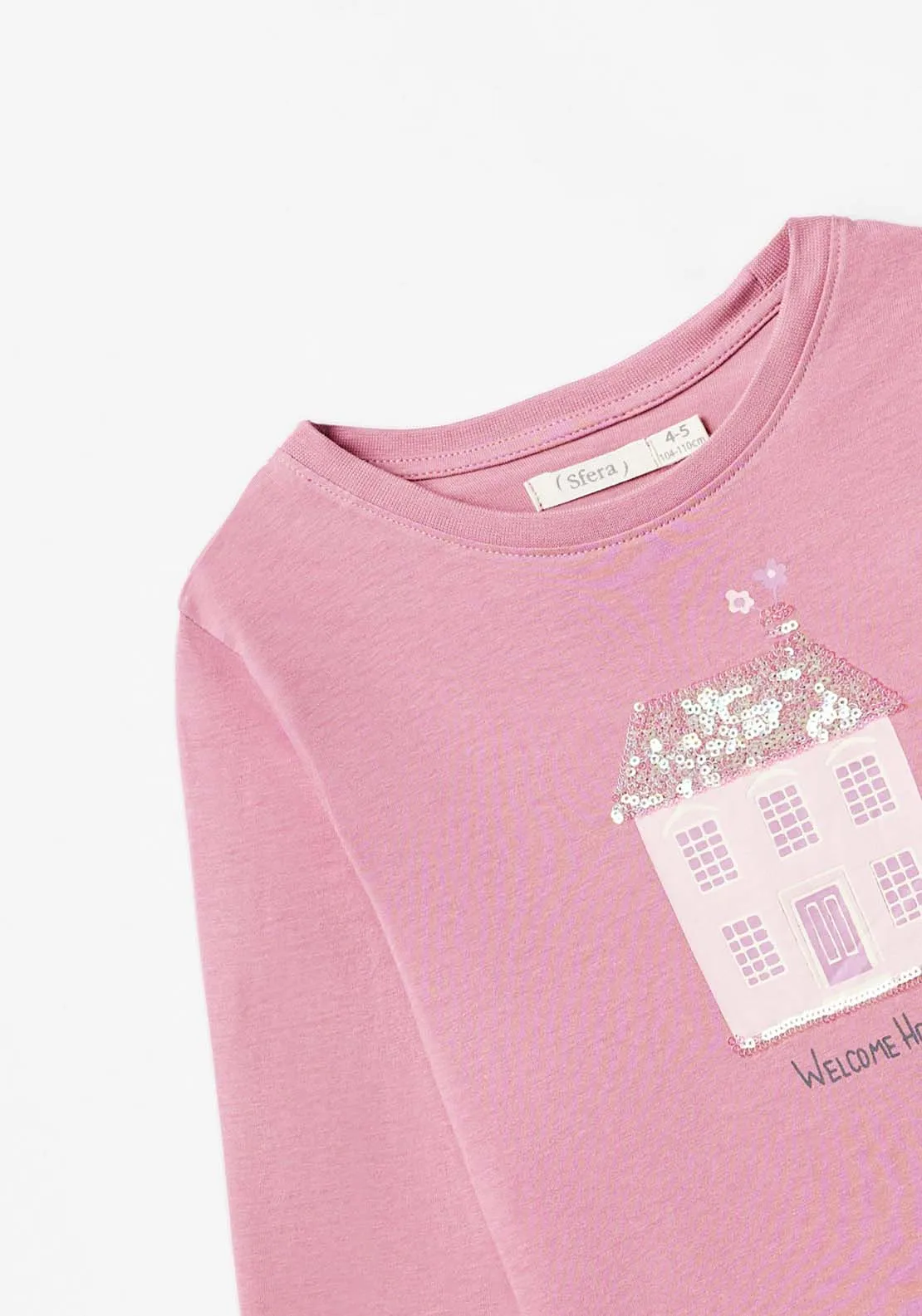 Long Sleeve House Tshirt - Pink