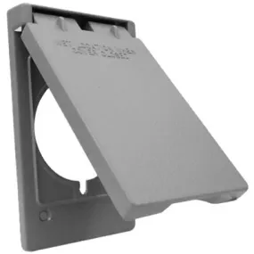 Master Electrician Weatherproof Power Outlet Flip Cover, Gray