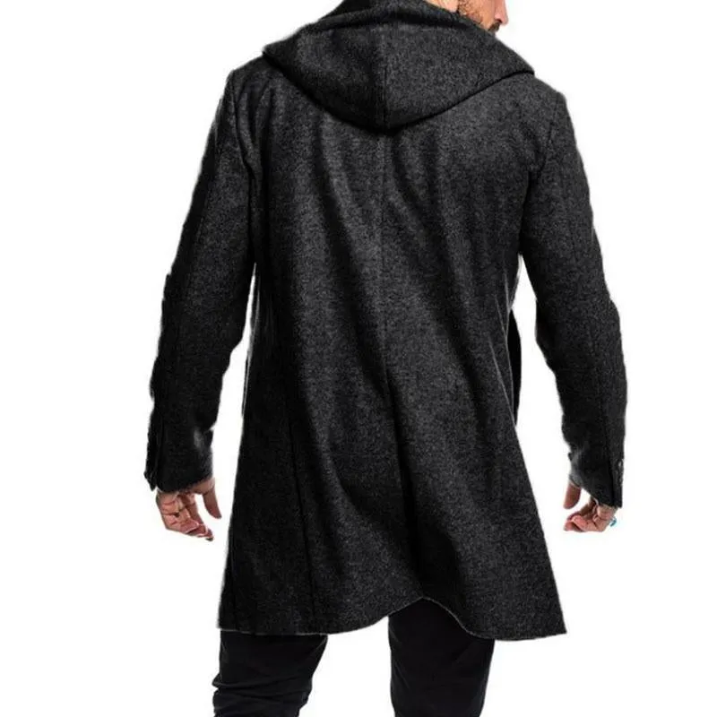 Men's Casual Hooded Double Breasted Coat 61052493M