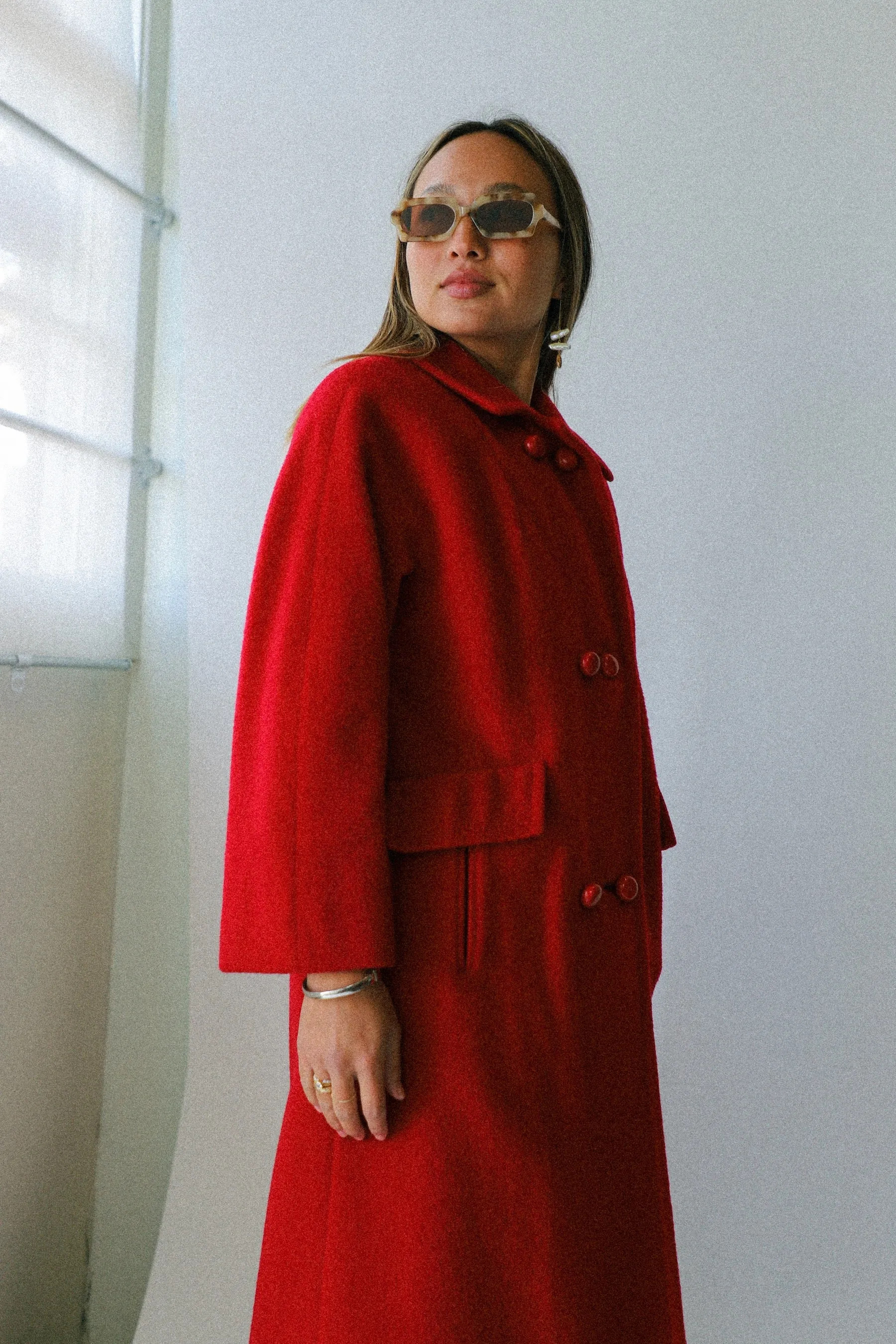 Mod Red Statement Coat
