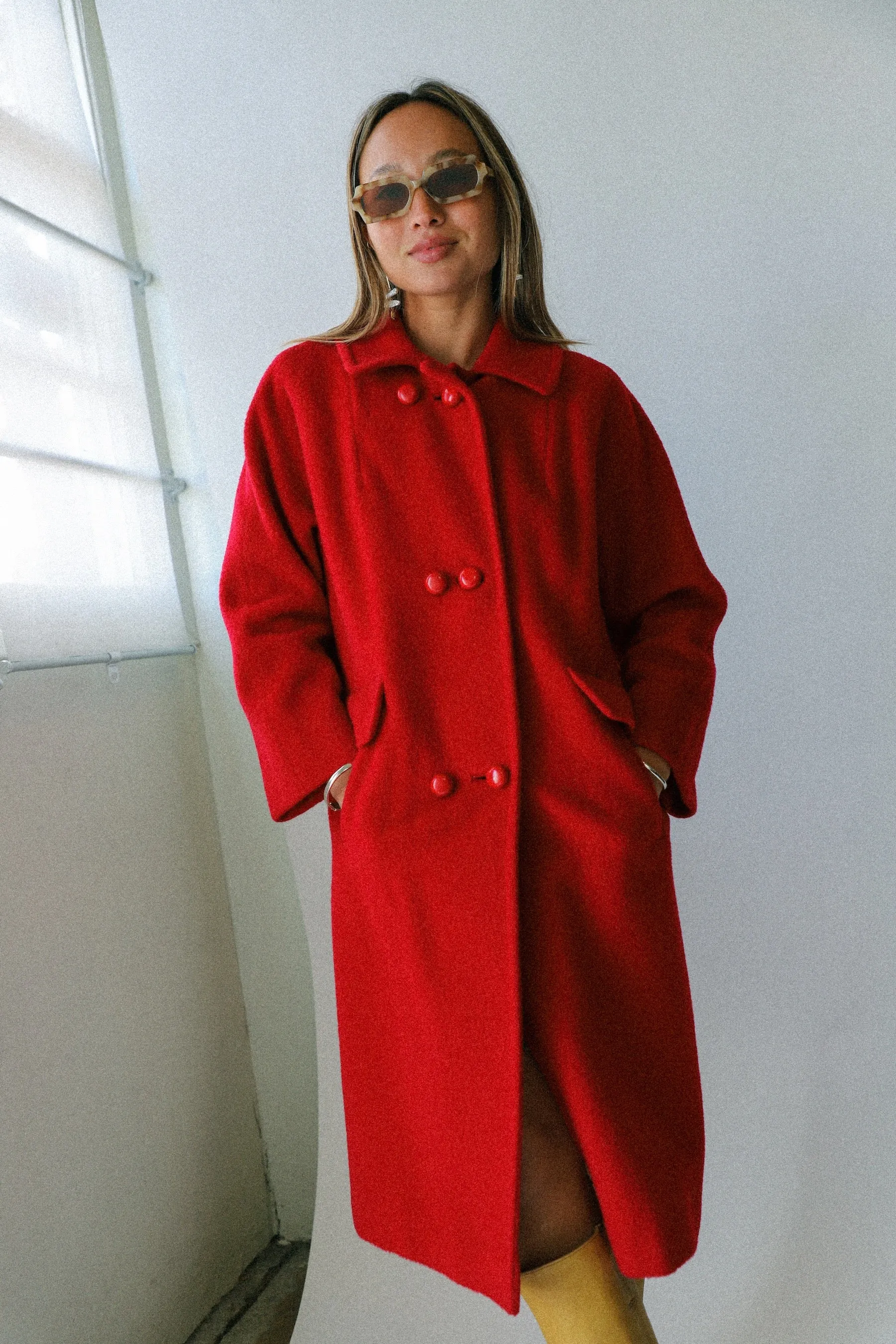 Mod Red Statement Coat