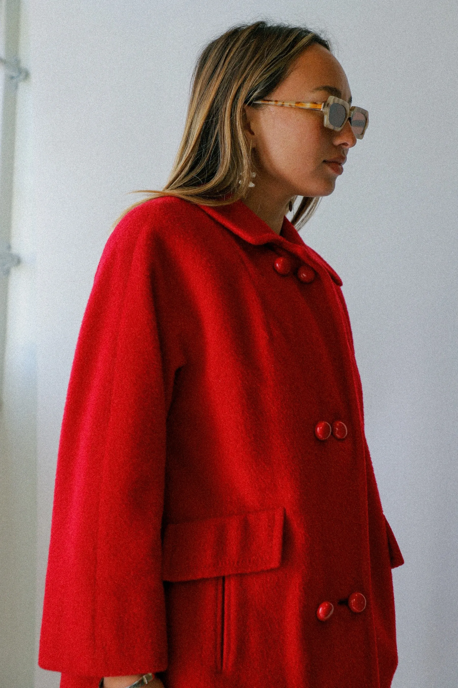 Mod Red Statement Coat