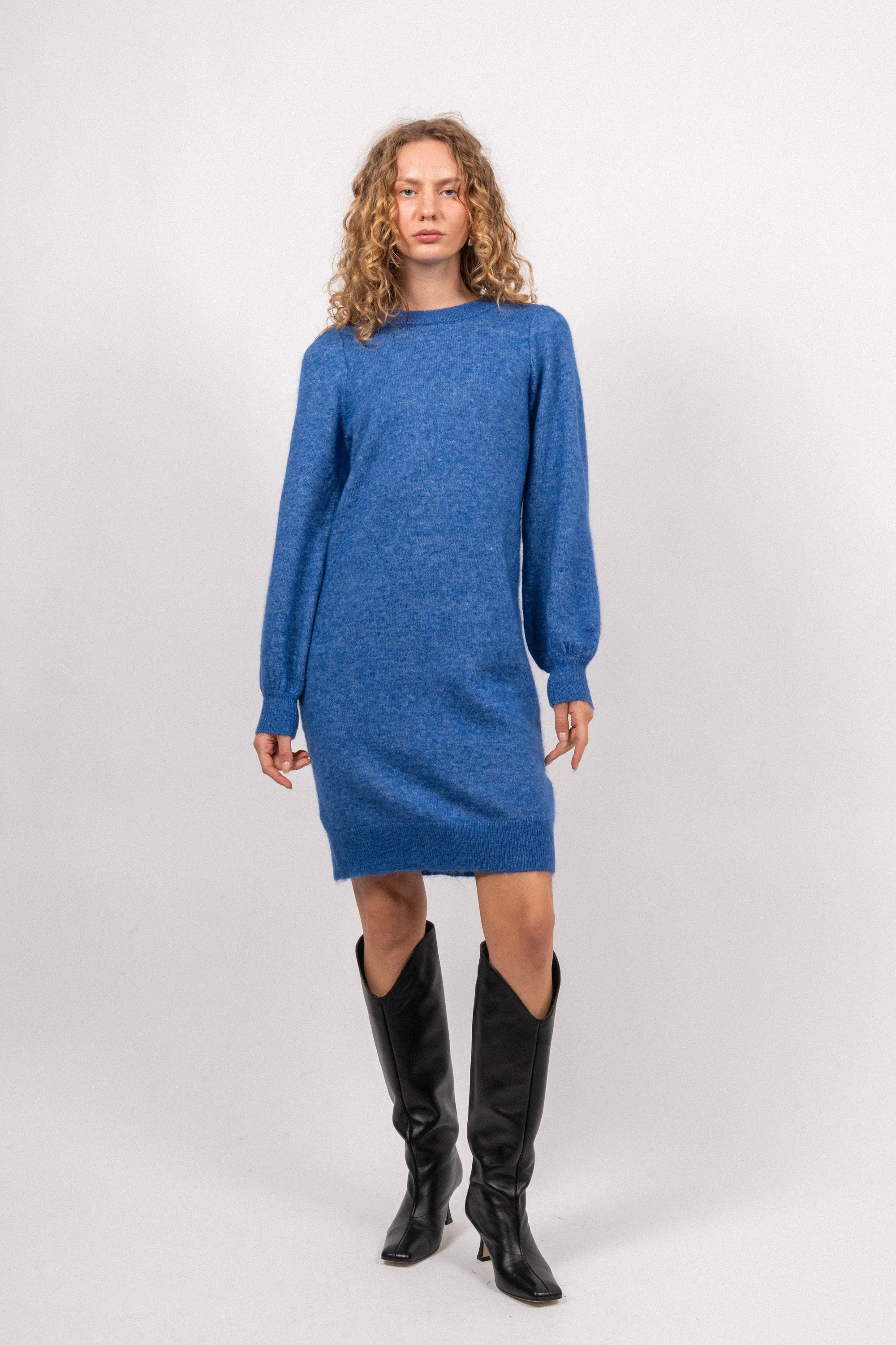 Mola Mia Ls Knit Dress - Nebulas Blue