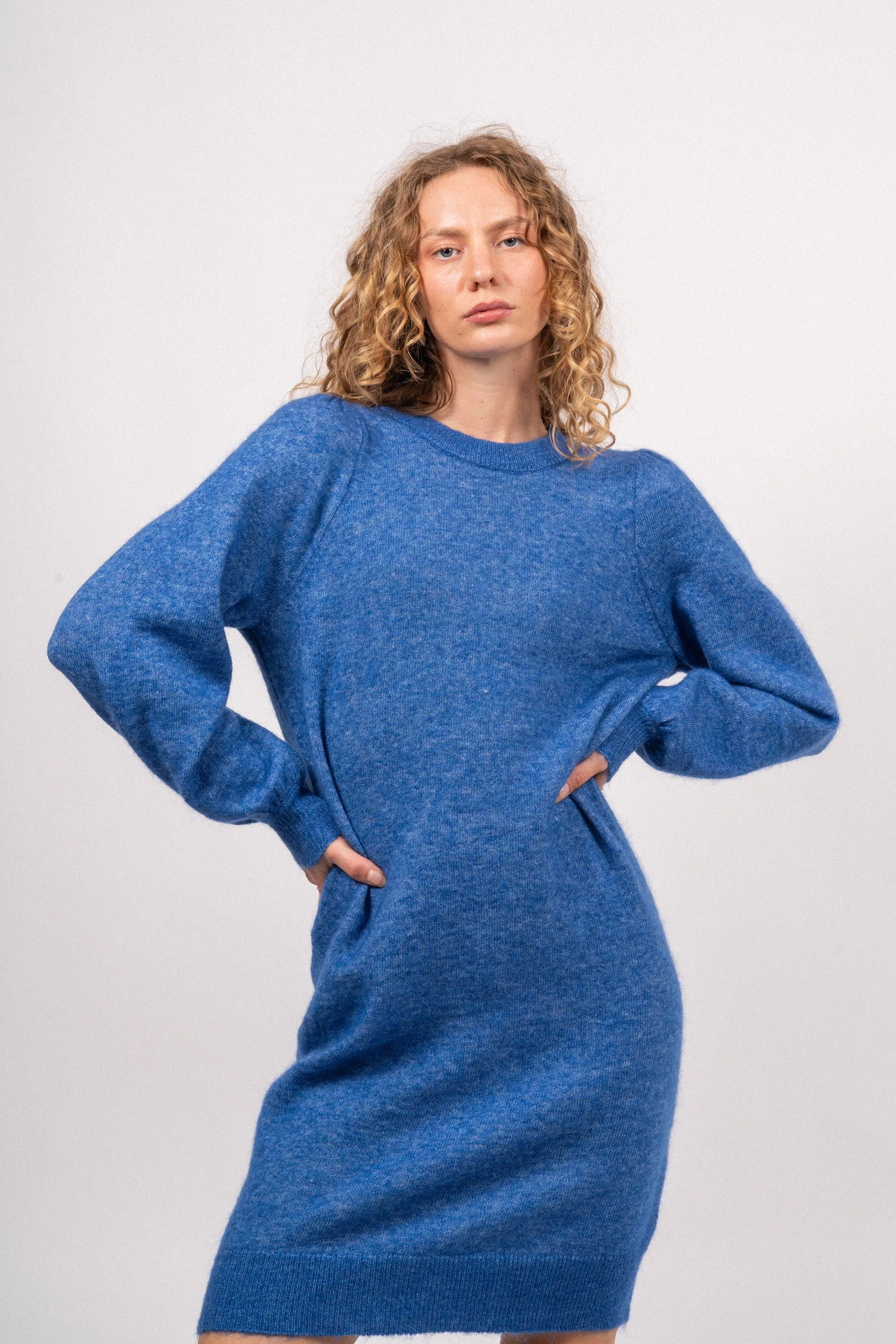 Mola Mia Ls Knit Dress - Nebulas Blue