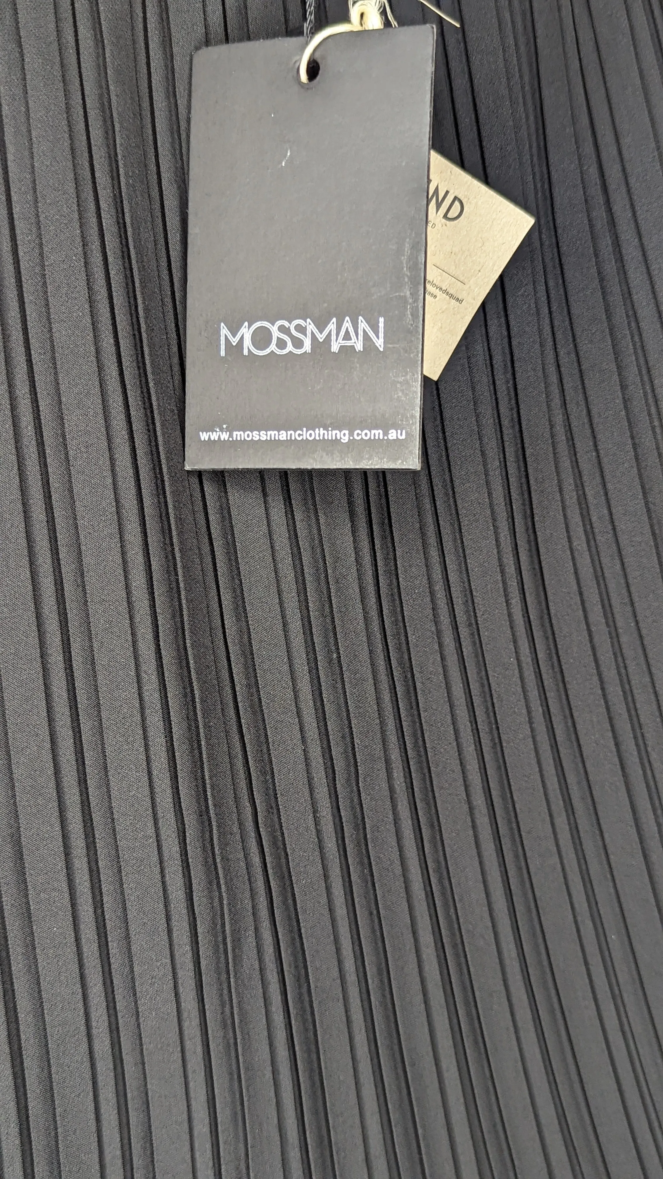 Mossman Pleated Black Mini Skirt
