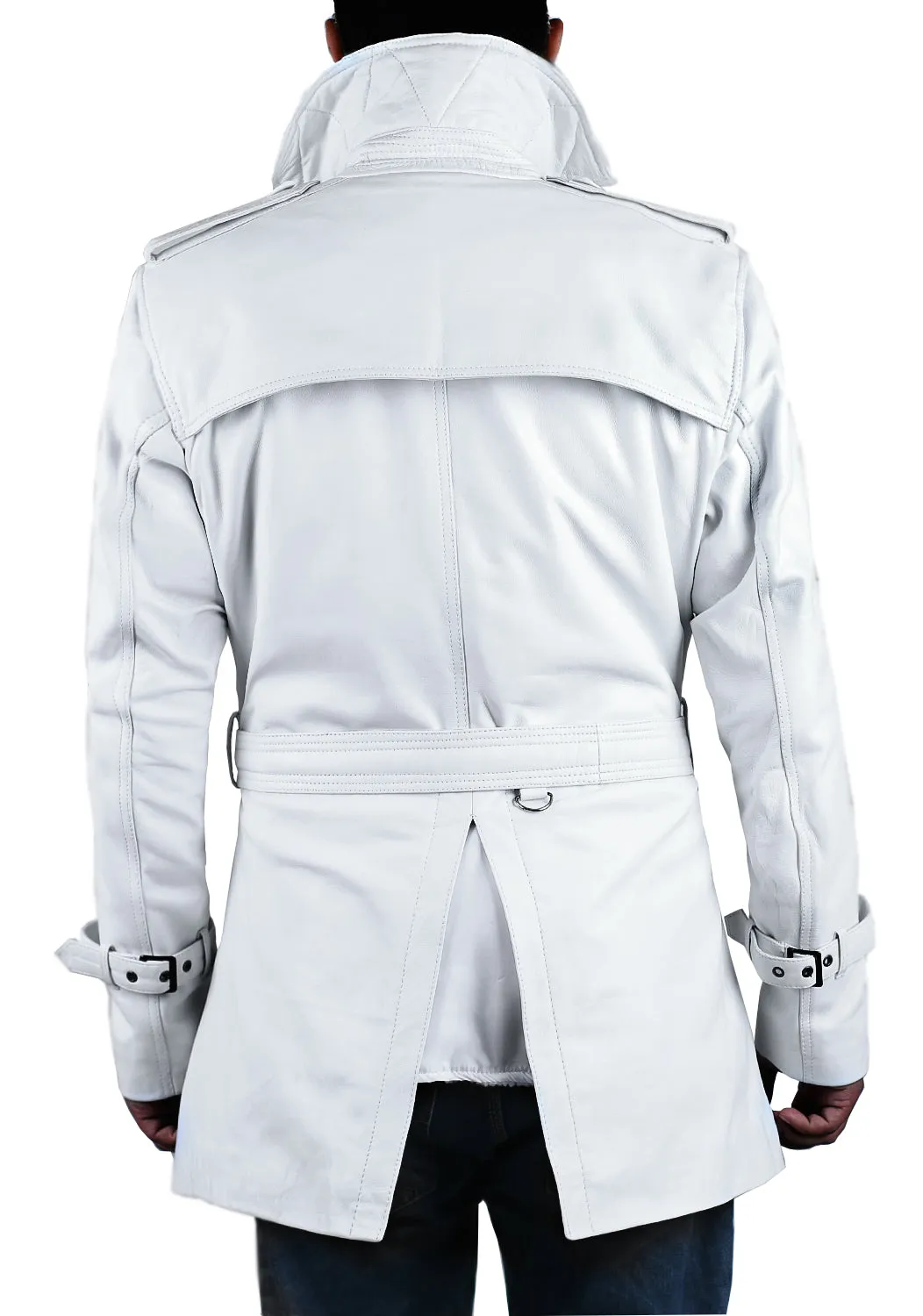 Mylion Wool-Lined Men's Winter Leather Car Coat