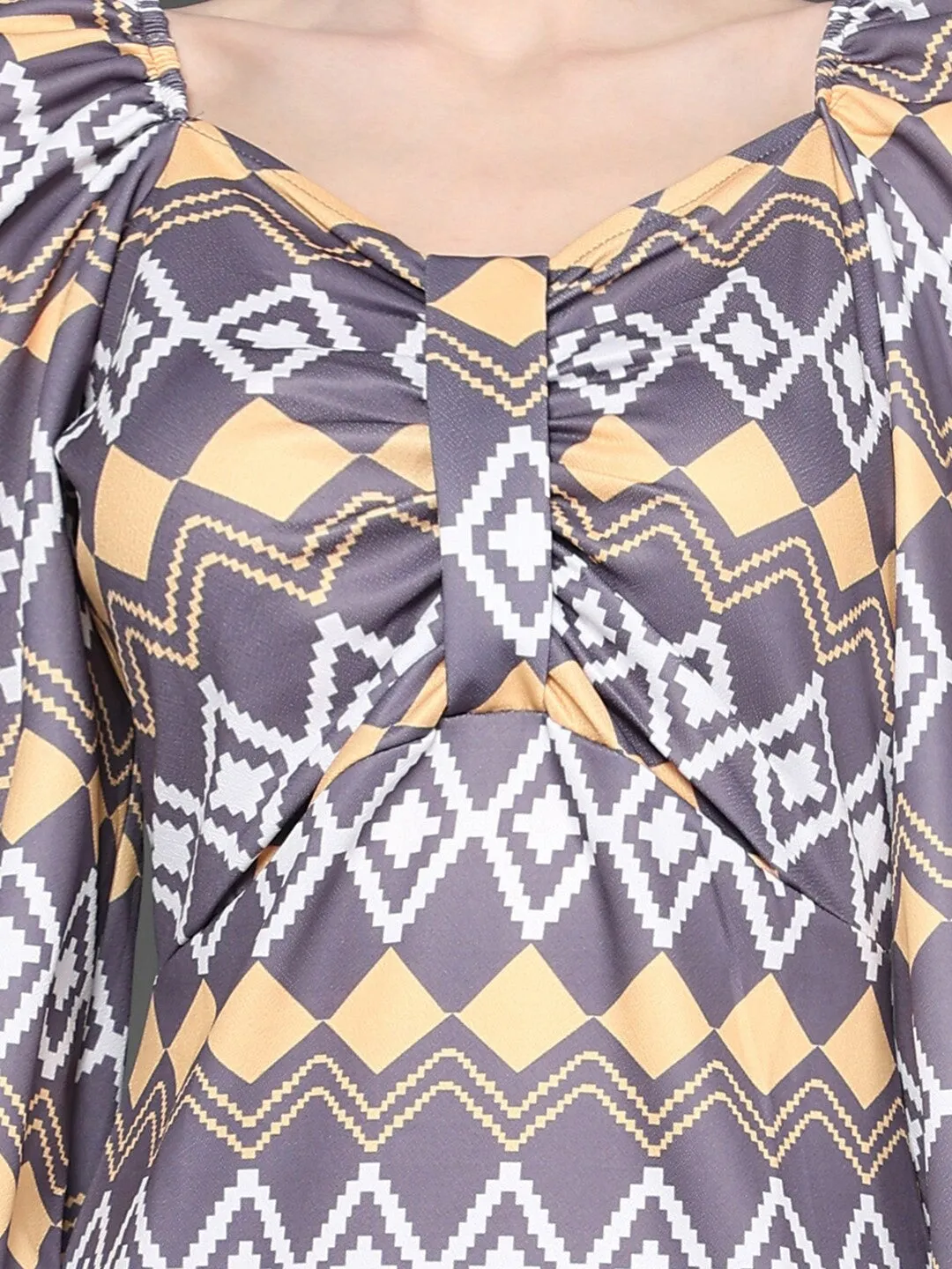 Mystic Bloom Bodycon Dress