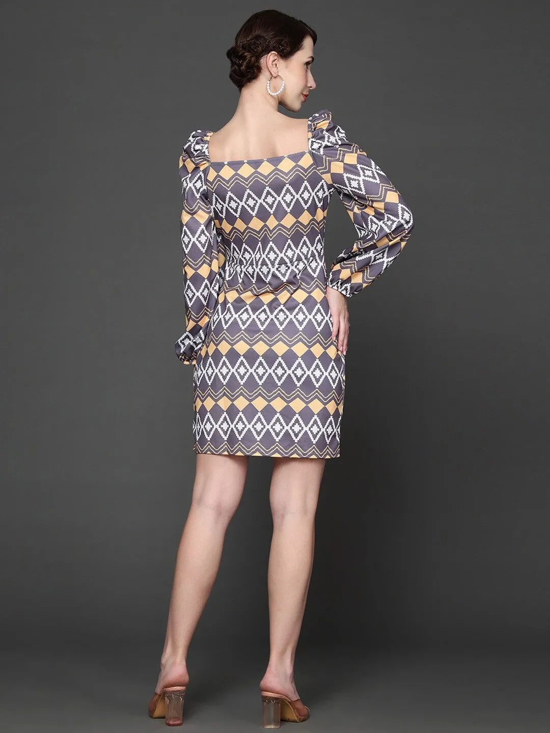 Mystic Bloom Bodycon Dress