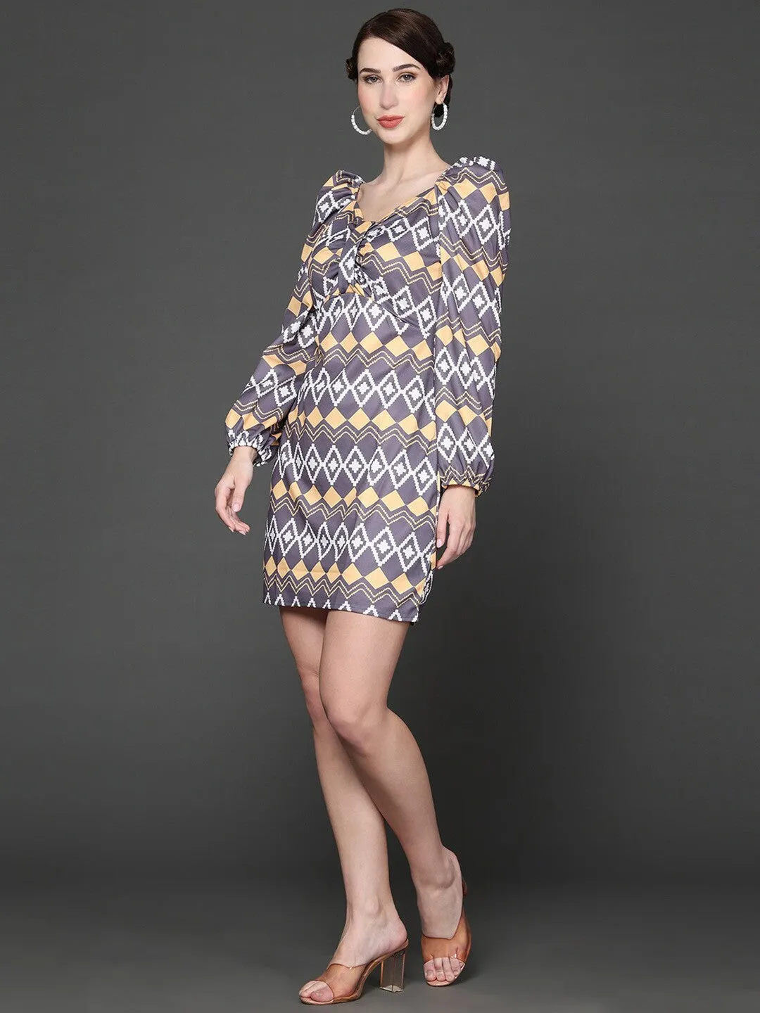 Mystic Bloom Bodycon Dress