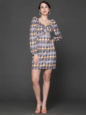 Mystic Bloom Bodycon Dress