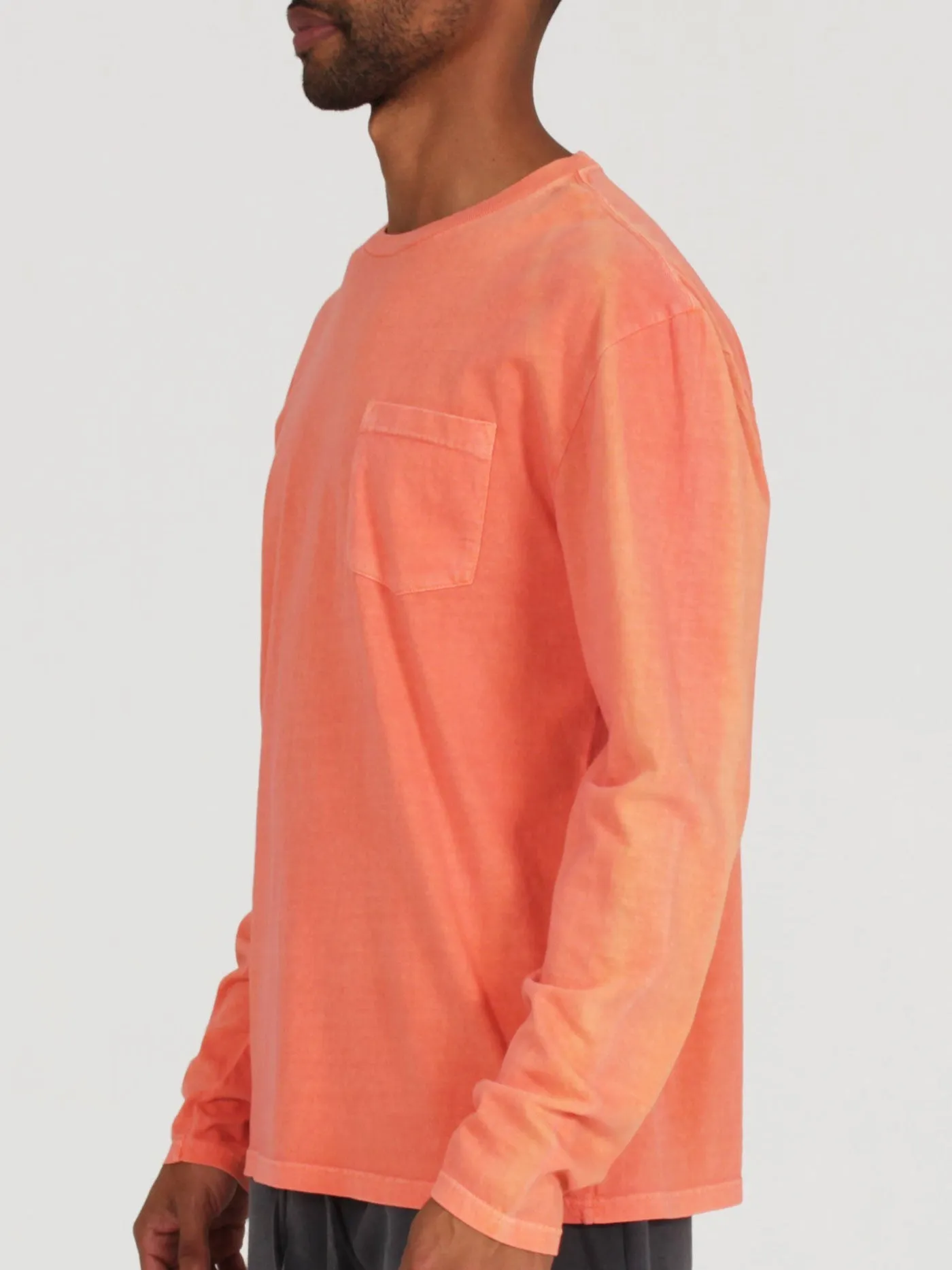 Pigment Dye Pocket Long Sleeve T-Shirt