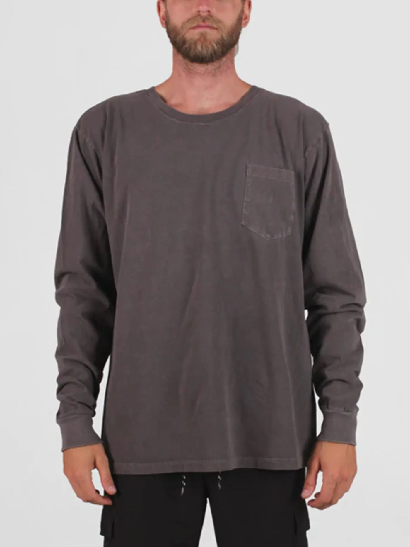 Pigment Dye Pocket Long Sleeve T-Shirt