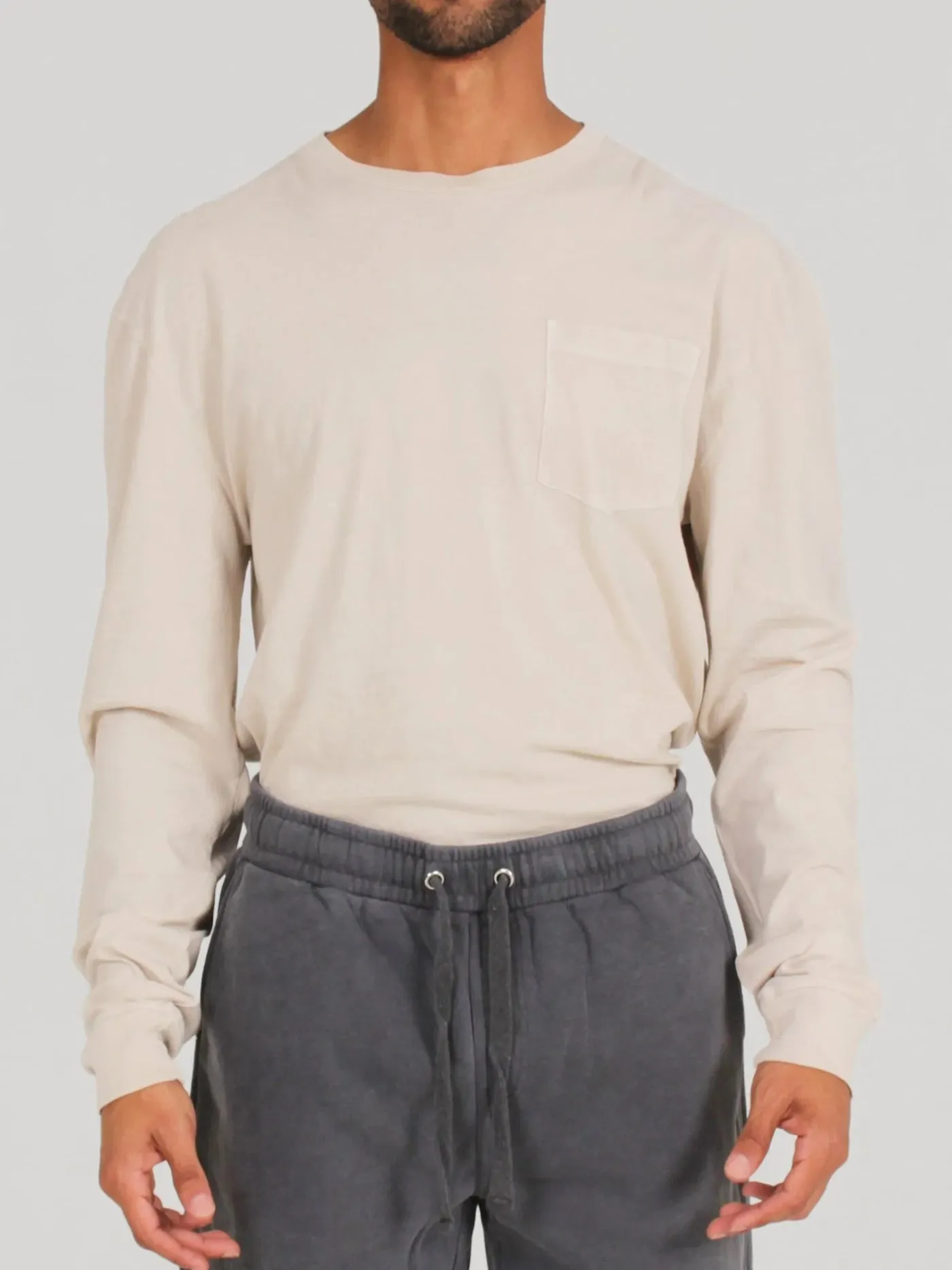 Pigment Dye Pocket Long Sleeve T-Shirt