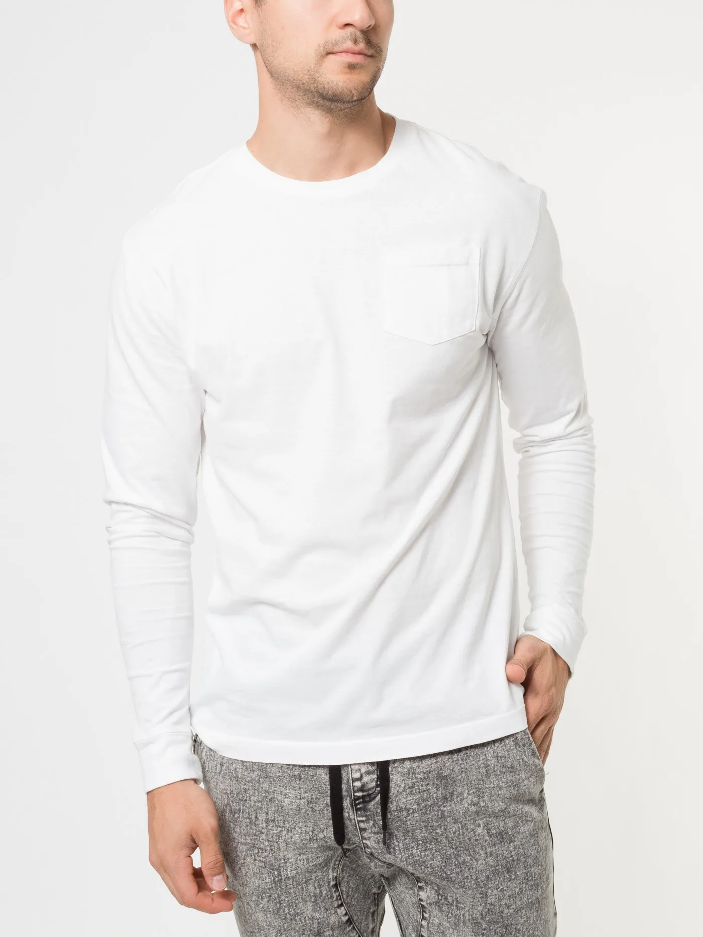 Pigment Dye Pocket Long Sleeve T-Shirt