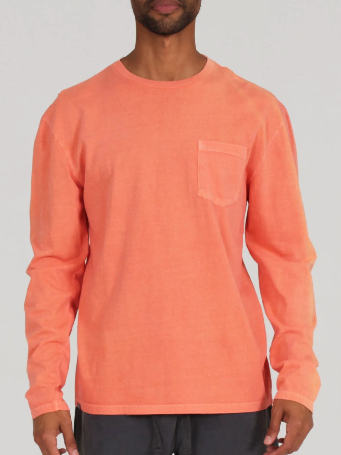 Pigment Dye Pocket Long Sleeve T-Shirt