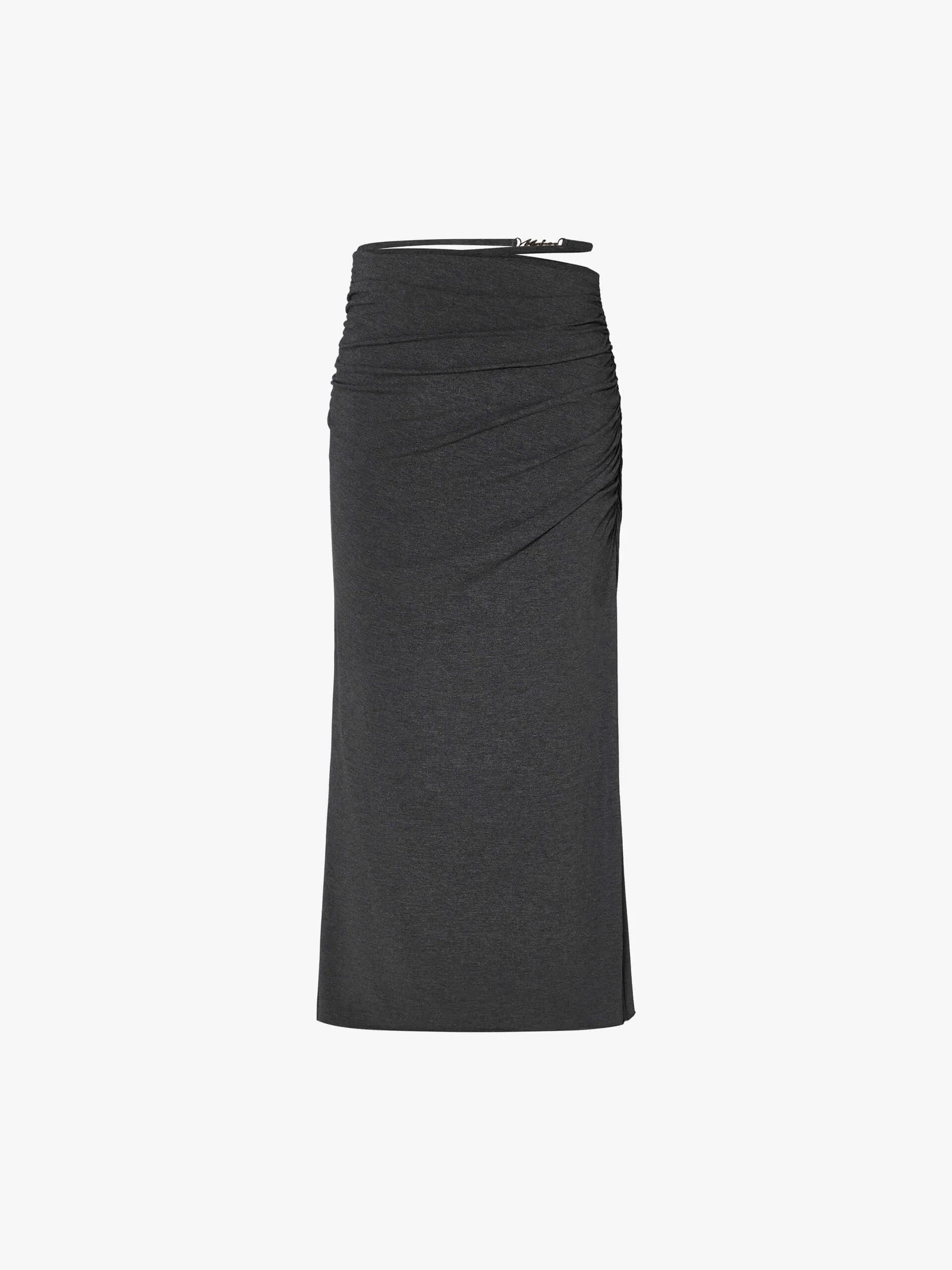 Pleated Detail Straight Skirt
