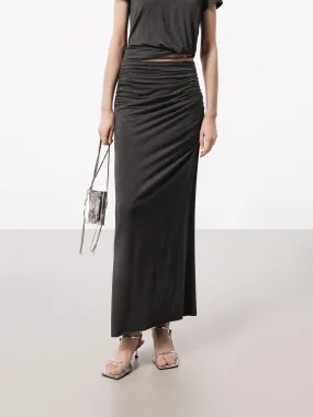 Pleated Detail Straight Skirt