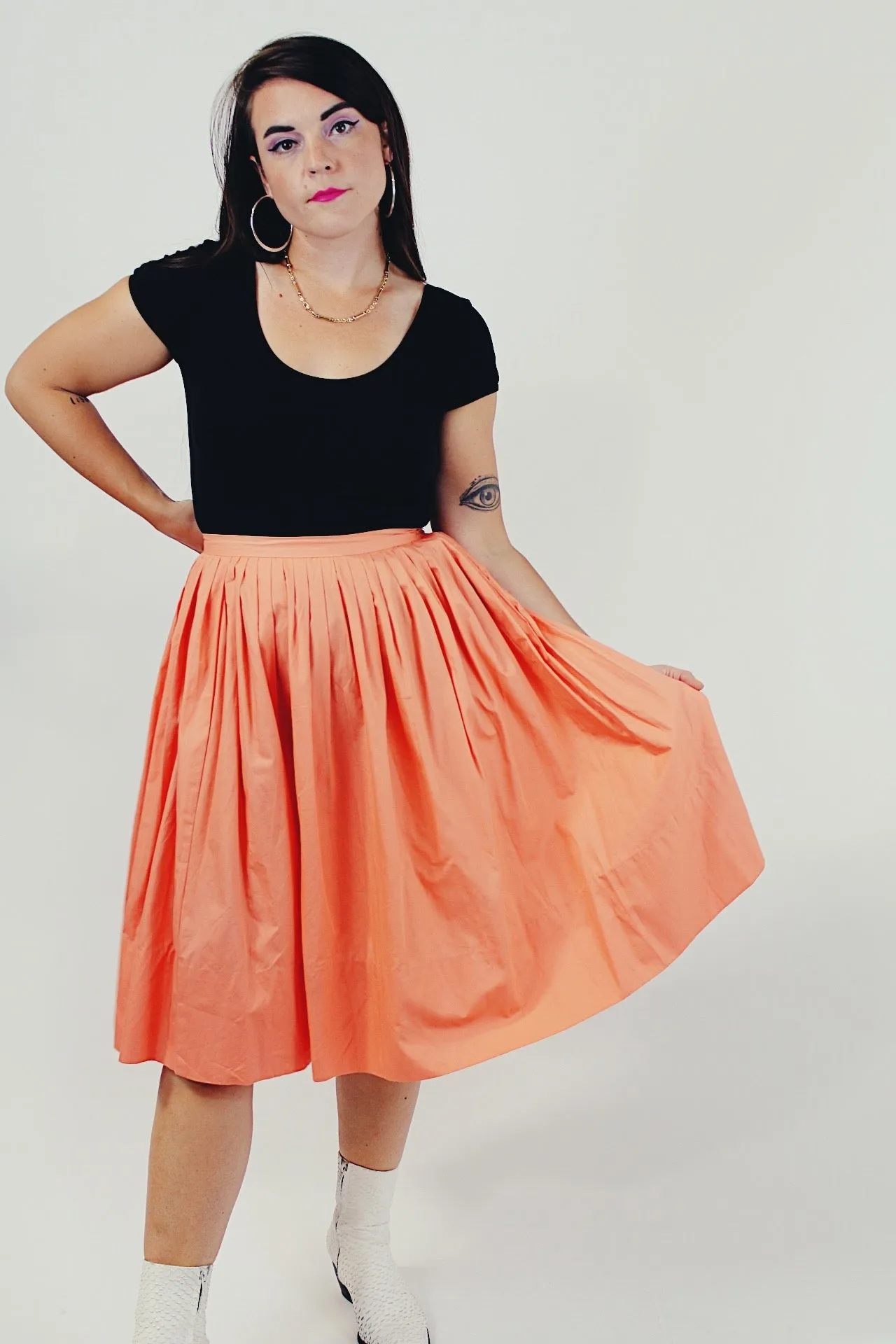 Pleated Midi Skirt