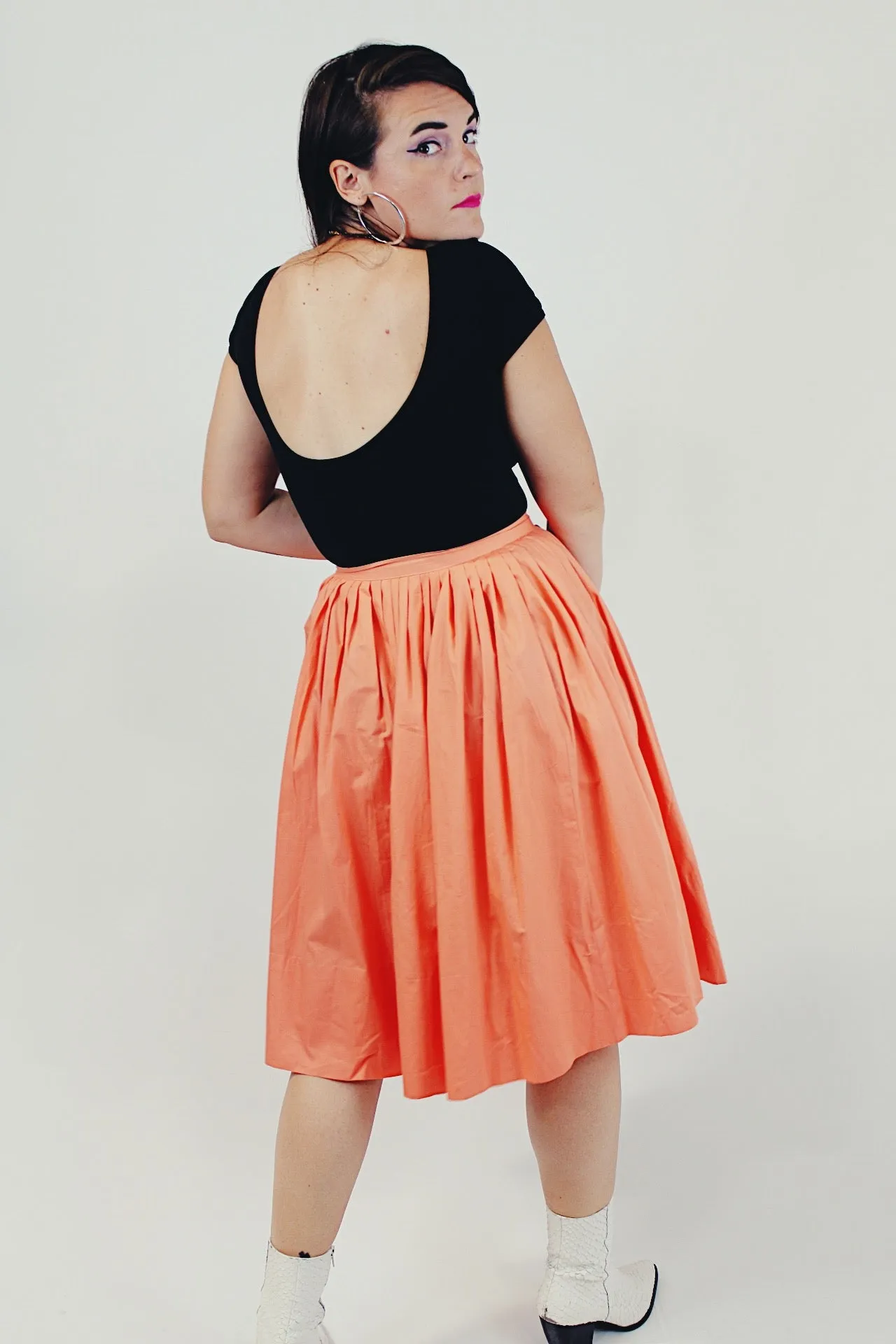 Pleated Midi Skirt