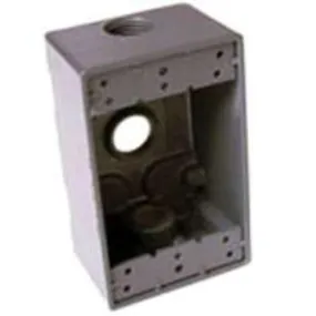 Raco 5324-5 Outlet Box, Aluminum, 3/4", Gray
