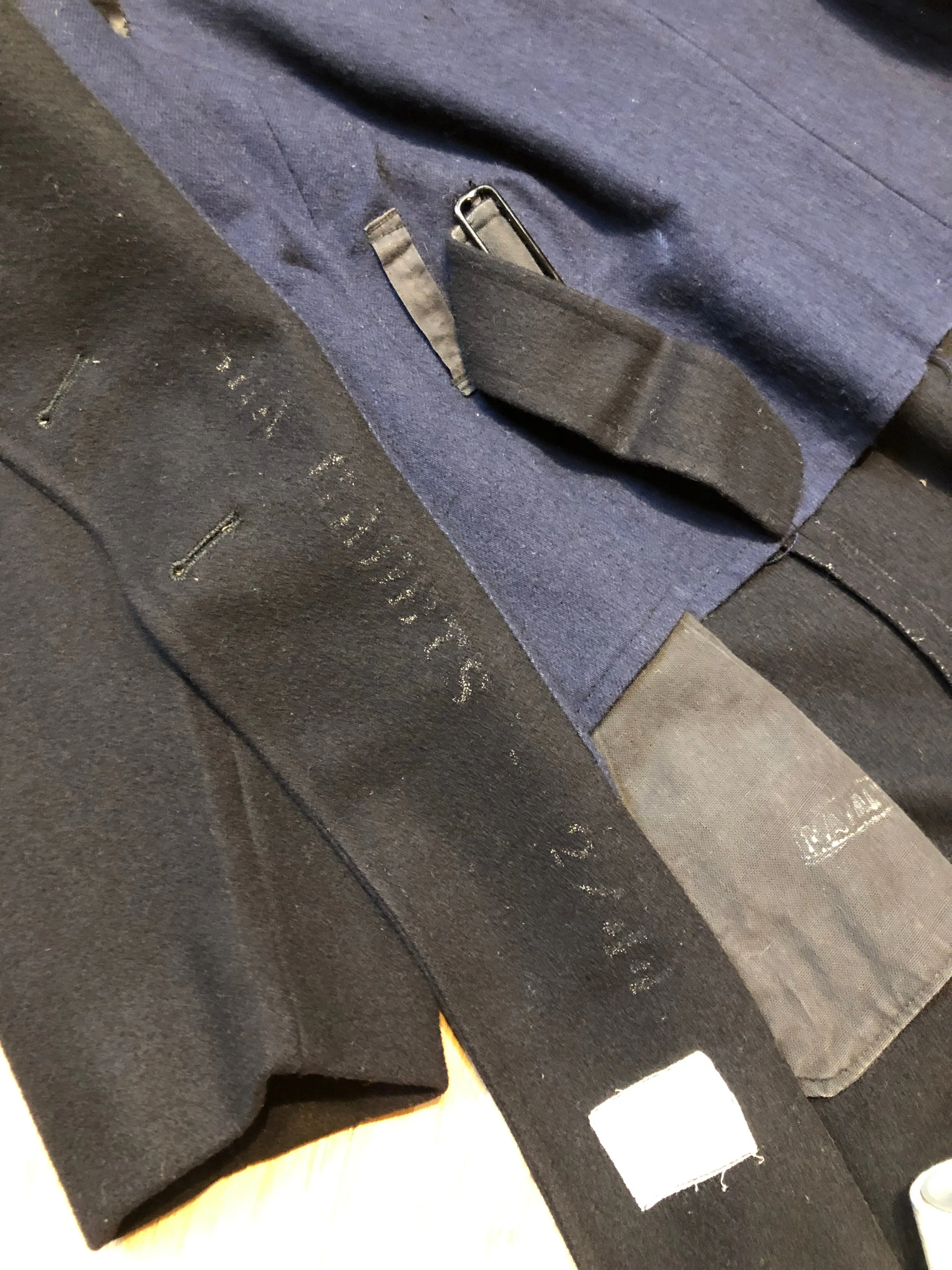 Rare Vintage 1940s Bolter Bros Royal Canadian Sea Cadets Long Wool Coat, Made in Canada, Chest 44”