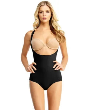 Sculpted Braless Seamless Bodysuit with Brief