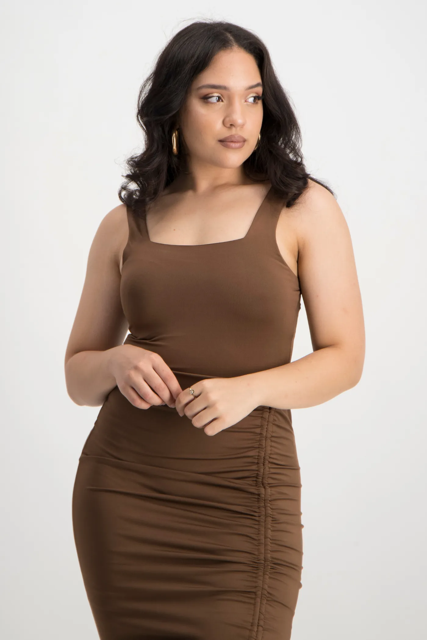Thandi Square Neck Bodysuit - Pinecone